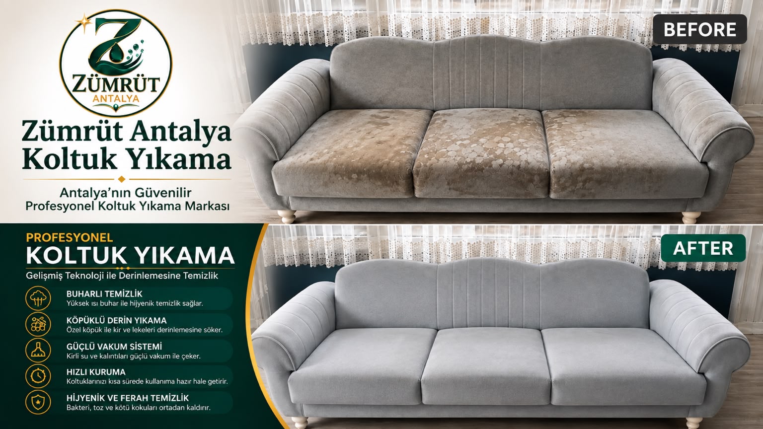 Antalya Koltuk Yıkama